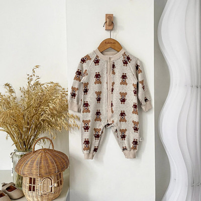 Φθινοπωρινά χειμωνιάτικα ρούχα για νεογέννητο μωρό πλεκτό φόρμα χαριτωμένο κινούμενα σχέδια βρέφη αγόρια κορίτσια Αρκούδα κουνέλι, βαμβακερό πλεκτό, μακρυμάνικο ρόμπα