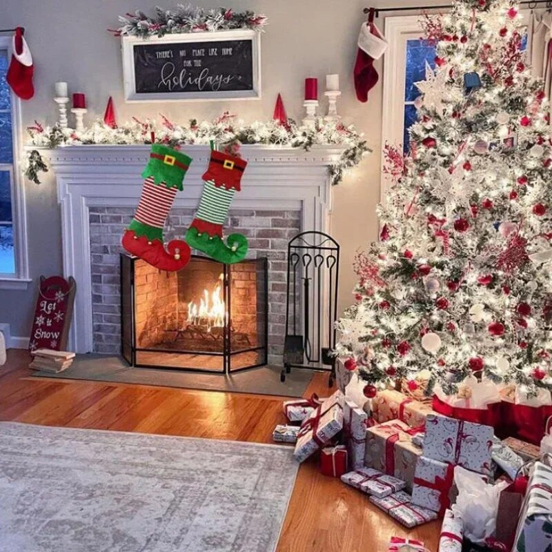 2023 Božićni patuljak Vrećice sa slatkišima Baršunasta torbica s prugama Djed Mraz Vrećice za hlače Božićno drvce Viseći privjesak Festivalska dekoracija za zabavu