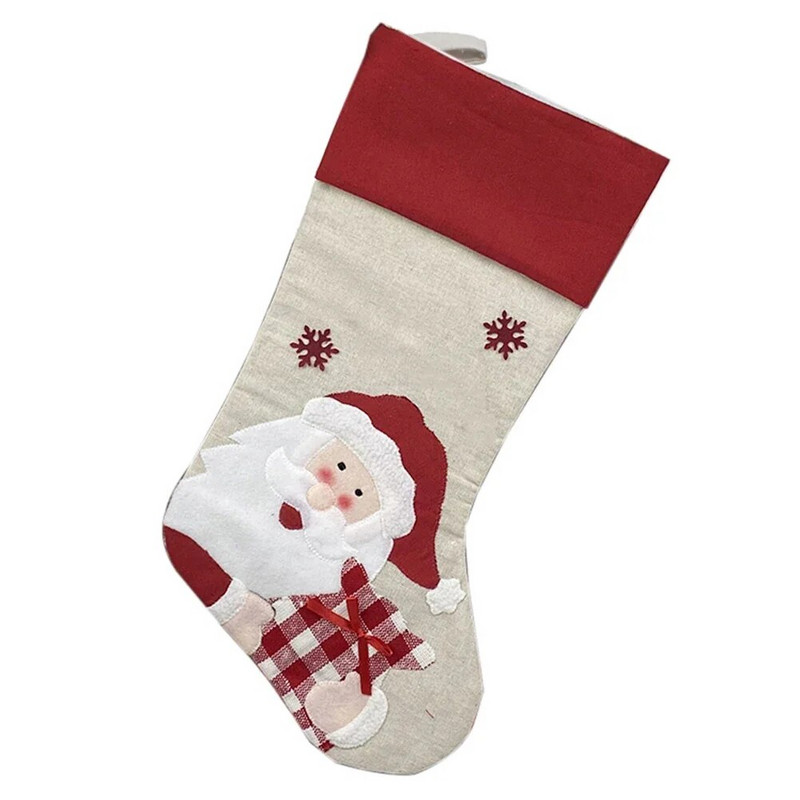 Slatke božićne čarape Djed Mraz Elk Snjegović Vrećica za slatkiše Šuma, čizme za lutke starca, kućni Božić, kamin, dodatak za zabavu