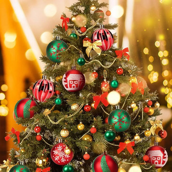 Ζωγραφισμένες χριστουγεννιάτικες μπάλες κρεμαστά στολίδια Χριστουγεννιάτικο δέντρο διακοσμητικό μενταγιόν 2024 Πρωτοχρονιάτικα είδη διακόσμησης σπιτιού Navidad Natal Gift