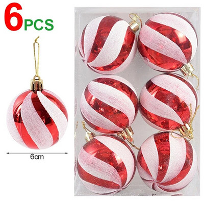 Ζωγραφισμένες χριστουγεννιάτικες μπάλες κρεμαστά στολίδια Χριστουγεννιάτικο δέντρο διακοσμητικό μενταγιόν 2024 Πρωτοχρονιάτικα είδη διακόσμησης σπιτιού Navidad Natal Gift