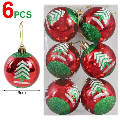 Ζωγραφισμένες χριστουγεννιάτικες μπάλες κρεμαστά στολίδια Χριστουγεννιάτικο δέντρο διακοσμητικό μενταγιόν 2024 Πρωτοχρονιάτικα είδη διακόσμησης σπιτιού Navidad Natal Gift