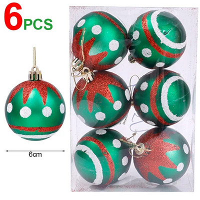 Ζωγραφισμένες χριστουγεννιάτικες μπάλες κρεμαστά στολίδια Χριστουγεννιάτικο δέντρο διακοσμητικό μενταγιόν 2024 Πρωτοχρονιάτικα είδη διακόσμησης σπιτιού Navidad Natal Gift