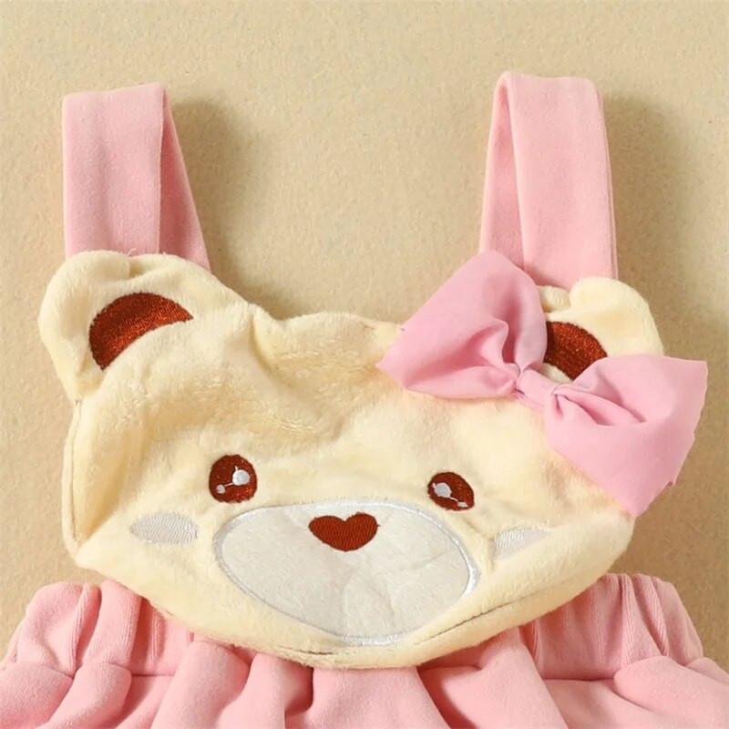 Listenwind 0–2 gadu meiteņu tērpi, jaundzimušo rudens bikses ar garām piedurknēm un kombinezonas galvas saišu komplekts, zīdaiņu svārku tērpi