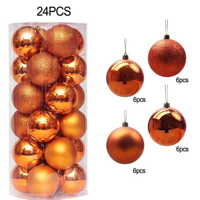 24 ΤΕΜ. Ροζ Χριστουγεννιάτικη Μπάλα Διακοσμητικά Χριστουγεννιάτικα Δέντρα Για Διακόσμηση Γιορτινής Γάμου Πρωτοχρονιάτικο Κρεμαστό Navidad 3cm