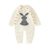 Χαριτωμένο κουνέλι με μακρυμάνικο πλεκτό ακρυλικό κοριτσάκι για 3-24 εκατομμύρια μαλακό νεογέννητο φορμάκι φόρμα παιχνιδιών για άνοιξη και φθινόπωρο