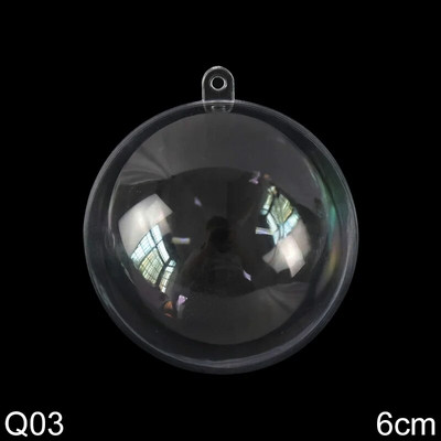 5gab Ziemassvētku eglītes piekaramie rotājumi bumbiņu caurspīdīga plastmasas apaļa bumba pildāmi rotājumi ballītes kāzu Ziemassvētku dekors 4/5/6/7cm