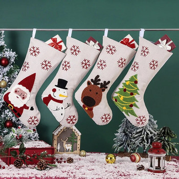 Χριστουγεννιάτικες κάλτσες τσάντα δώρου Χριστουγεννιάτικες διακοσμήσεις Χριστουγεννιάτικες κάλτσες σετ Χριστουγεννιάτικο κρεμαστό τσάντα δώρου Χριστουγεννιάτικο δώρο