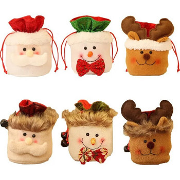 Коледна украса Торбички за бонбони Торбички за подаръци Стар снежен човек Елк Торбички за ябълки Украса за коледна елха