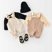 Proljetni kombinezon za bebe 2023., kombinezon za dojenčad, djevojčice, ležerni pamuk za dječake, jednobojne hlače bez rukava, jesenska odjeća za novorođenče