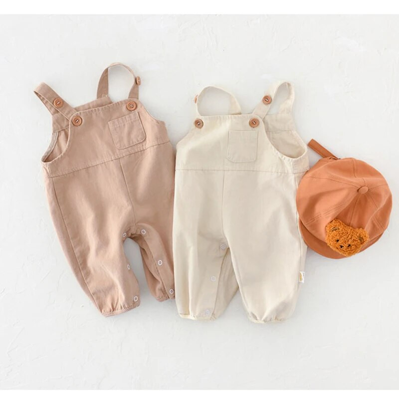 Proljetni kombinezon za bebe 2023., kombinezon za dojenčad, djevojčice, ležerni pamuk za dječake, jednobojne hlače bez rukava, jesenska odjeća za novorođenče