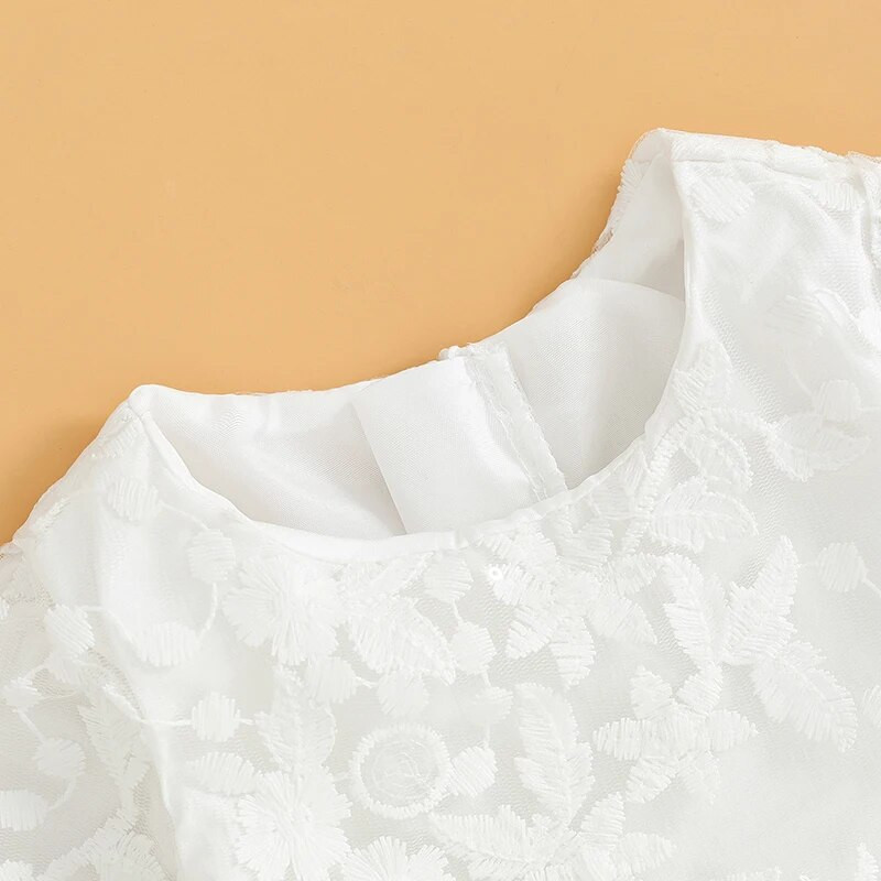 Listenwind Haljina za djevojčice od 0 do 2 godine Odjeća za malu djecu Čipkana haljina s okruglim izrezom dugih rukava A kroja Jesenska ležerna haljina princeze za dojenčad