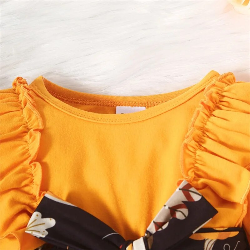 Listenwind 0-2Y Haljina dugih rukava za djevojčice za novorođenče Turska mini haljina s printom za novorođenčad Jesenska haljina princeze s okruglim izrezom A kroja