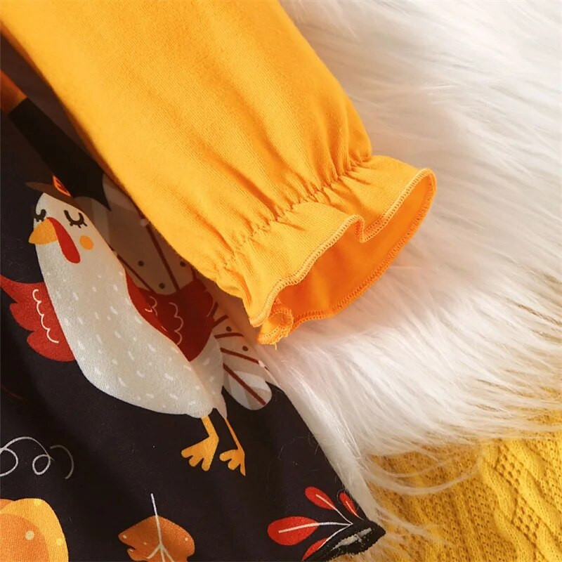 Listenwind 0-2Y Haljina dugih rukava za djevojčice za novorođenče Turska mini haljina s printom za novorođenčad Jesenska haljina princeze s okruglim izrezom A kroja