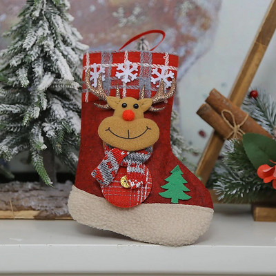 1/3 τεμ Χριστουγεννιάτικη κάλτσα Πλεκτομηχανή κούκλα Χριστουγεννιάτικη κάλτσα Χριστουγεννιάτικη κάλτσα Χριστουγεννιάτικη διακόσμηση Χριστουγεννιάτικο δέντρο στεφάνι αμπέλου διακόσμηση Κάλτσα