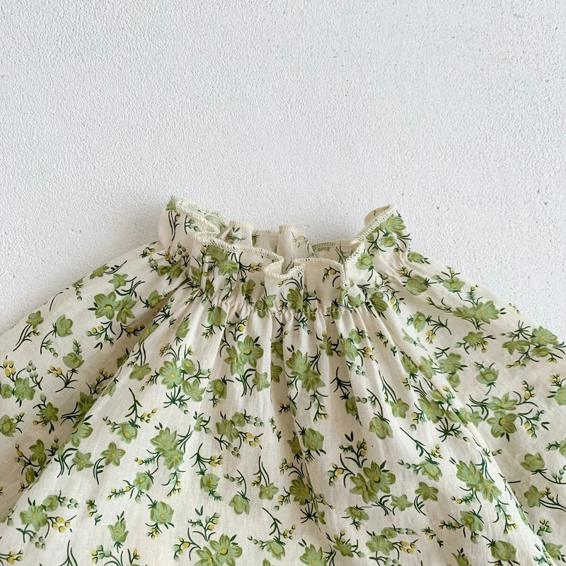 Jednodijelni bodi dugih rukava sa šeširom za proljeće 2023., preslatka korejska odjeća za novorođenčad, kombinezon princeze za malu djecu