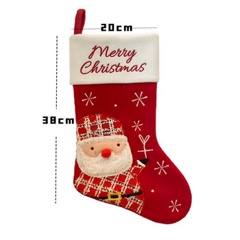 Коледни чорапи Снежен човек Дядо Коледа Коледни чорапи за окачване Камина Стълби Декорация на дърво Деца Семейство Празнично парти Орнаменти
