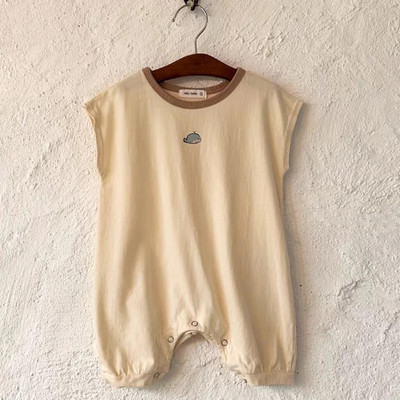 Ljetna odjeća za bebe 2023., dojenčad, dječaci, široke štrample, jednobojni, jednostavni pamučni kombinezon bez rukava, odjeća za djevojčice