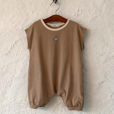 Ljetna odjeća za bebe 2023., dojenčad, dječaci, široke štrample, jednobojni, jednostavni pamučni kombinezon bez rukava, odjeća za djevojčice