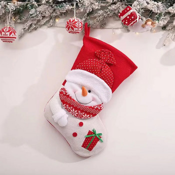Коледни чорапи Чорапи Декорации за дома Коледа Орнаменти на Дядо Коледа Нови коледни подаръци Торбички Новогодишни торбички за бонбони