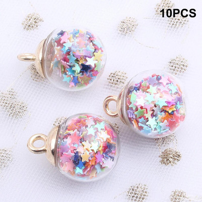 10 komada prozirne božićne kuglice sa šljokicama u boji, božićne kuglice, kristalne kuglice, božićno drvce, privjesak, božićni dekor, kućni dekor, dekoracija za zabavu