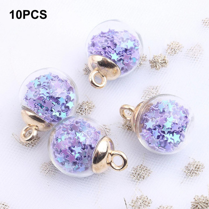 10 komada prozirne božićne kuglice sa šljokicama u boji, božićne kuglice, kristalne kuglice, božićno drvce, privjesak, božićni dekor, kućni dekor, dekoracija za zabavu