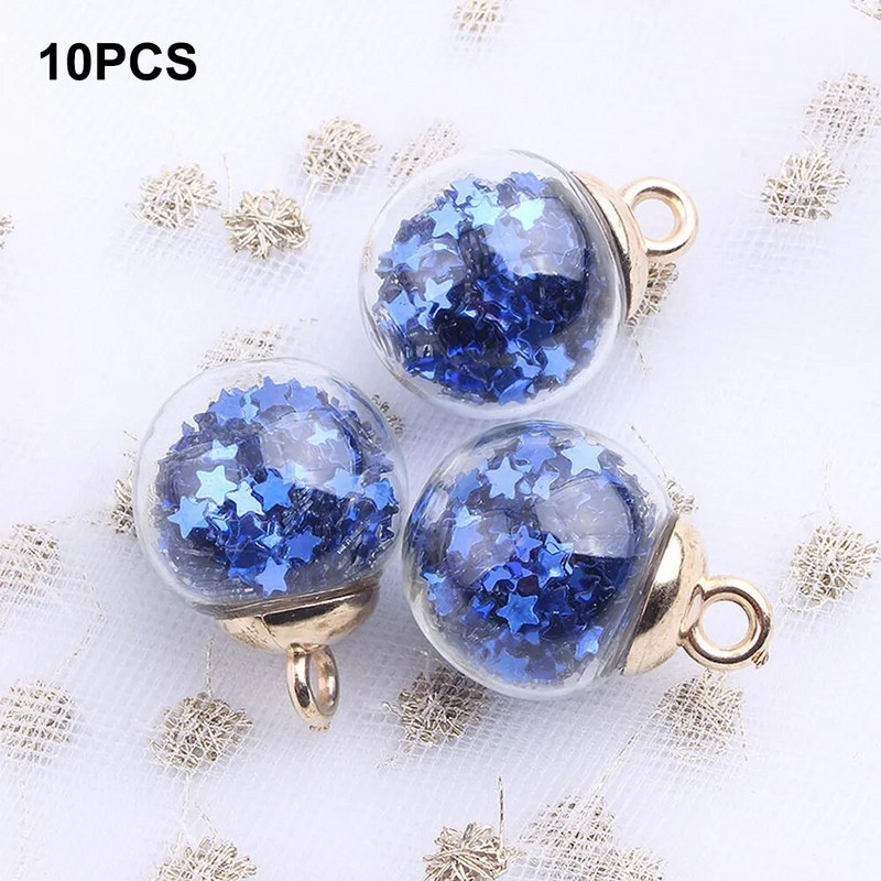 10 komada prozirne božićne kuglice sa šljokicama u boji, božićne kuglice, kristalne kuglice, božićno drvce, privjesak, božićni dekor, kućni dekor, dekoracija za zabavu
