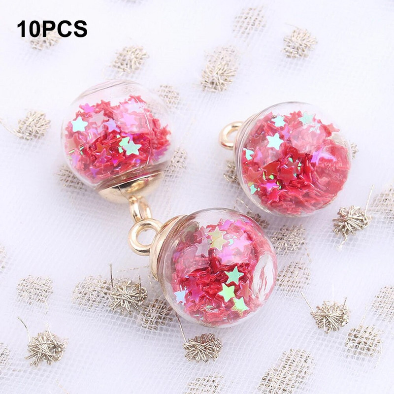 10 komada prozirne božićne kuglice sa šljokicama u boji, božićne kuglice, kristalne kuglice, božićno drvce, privjesak, božićni dekor, kućni dekor, dekoracija za zabavu