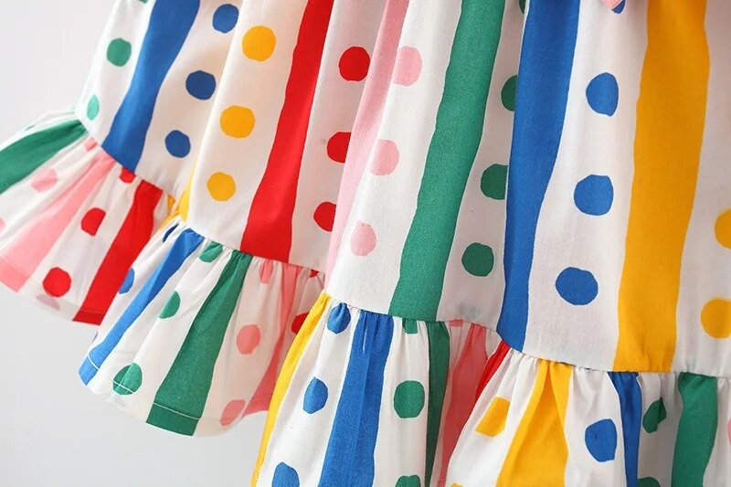 Šarene večernje haljine princeze za rođendanske zabave s točkastim mašnama i čvorovima Dječja odjeća od 0 do 3 godine