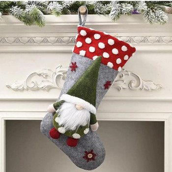 Чорап за плетене на коледни чорапи с висяща примка Декорация на дома за фестивал Коледна украса 2023 г. Празнични парти консумативи