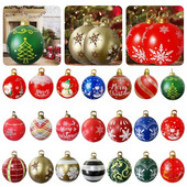 60 cm āra Ziemassvētku piepūšamā dekorēta bumba PVC milzu lielas lielas bumbiņas Ziemassvētku eglīšu rotājumi rotaļlietu bumba bez gaismas