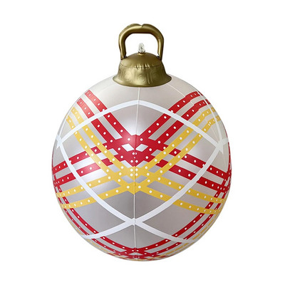 60 cm āra Ziemassvētku piepūšamā dekorēta bumba PVC milzu lielas lielas bumbiņas Ziemassvētku eglīšu rotājumi rotaļlietu bumba bez gaismas