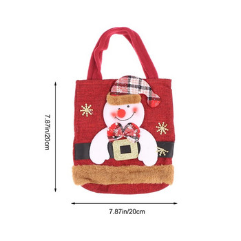 1 бр Коледа Дядо Коледа Снежен човек Елен Детска подаръчна торбичка Торбичка с бонбони Коледна дамска чанта Весела Коледа Декор Ръчен пакет