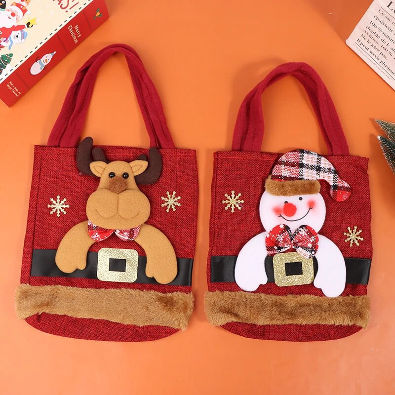 1kom Božićni dan Djed Mraz Snjegović Jelen Dječja poklon vrećica Vrećica slatkiša Božićna ručna torbica Sretan Božić Dekor Ručni paket