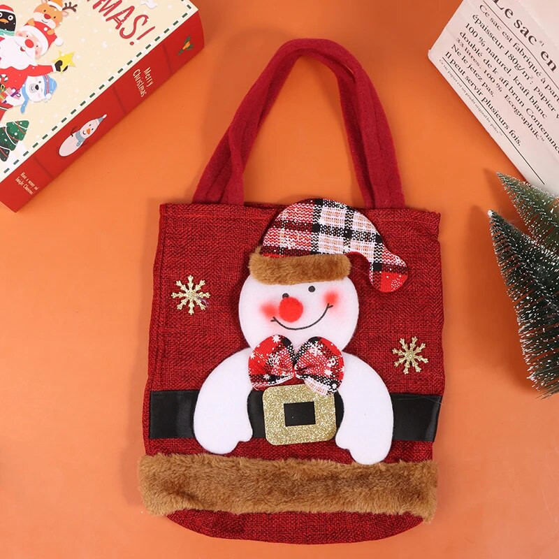 1kom Božićni dan Djed Mraz Snjegović Jelen Dječja poklon vrećica Vrećica slatkiša Božićna ručna torbica Sretan Božić Dekor Ručni paket