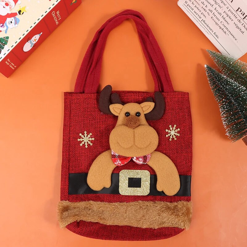 1kom Božićni dan Djed Mraz Snjegović Jelen Dječja poklon vrećica Vrećica slatkiša Božićna ručna torbica Sretan Božić Dekor Ručni paket