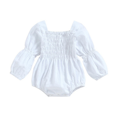 Pudcoco dojenčad, novorođenčad, jesenska kombinezona za djevojčice, dugih puf rukava, jednobojni kombinezon za novorođenčad, 0-18M