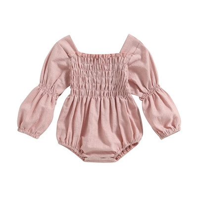 Pudcoco dojenčad, novorođenčad, jesenska kombinezona za djevojčice, dugih puf rukava, jednobojni kombinezon za novorođenčad, 0-18M