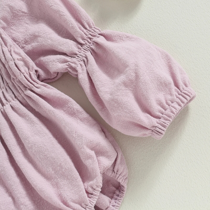 Pudcoco dojenčad, novorođenčad, jesenska kombinezona za djevojčice, dugih puf rukava, jednobojni kombinezon za novorođenčad, 0-18M