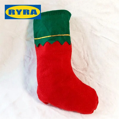 Χριστουγεννιάτικη τσάντα κρεμαστή κάλτσα Χριστουγεννιάτικα δώρα από Πνομ Πενχ Χριστουγεννιάτικη κάλτσα Λευκή στοματική Πράσινη Χριστουγεννιάτικες διακοσμητικές κάλτσες