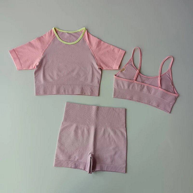 Nyári női rövidnadrág szettek Jóga öltöny Crop felsők Sportmelltartó Jóga rövidnadrág Sportruházat Női fitnesz öltöny Edzőterem Ruházat Sport szett 2021
