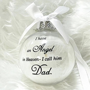 Μενταγιόν Χριστουγεννιάτικου Δέντρου Πρωτοχρονιάς 2024 «I Have An Angel In Heaven I Call Hid Dad» Χριστουγεννιάτικη μπάλα στολίδι Χριστουγεννιάτικη διακόσμηση σπιτιού