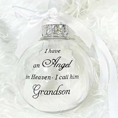 Privjesak za božićno drvce za Novu godinu 2024. “Imam anđela na nebu, zovem ga tata” Božićni ukras s kuglicom Božićni DIY ukrasi za dom