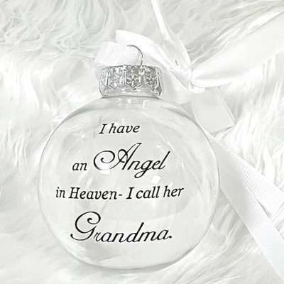 Privjesak za božićno drvce za Novu godinu 2024. “Imam anđela na nebu, zovem ga tata” Božićni ukras s kuglicom Božićni DIY ukrasi za dom