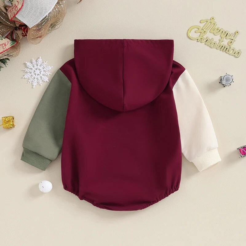 Mode Rudens Jaundzimušie Zēni Zēni Meitenes Ziemassvētki Apģērbi Ziemassvētki eglīte Vēstuļu apdruka Garās piedurknes Hoodies Džemperi Kombinezoni