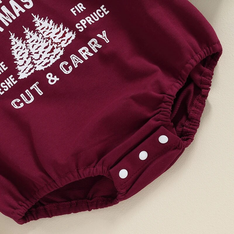 Mode Rudens Jaundzimušie Zēni Zēni Meitenes Ziemassvētki Apģērbi Ziemassvētki eglīte Vēstuļu apdruka Garās piedurknes Hoodies Džemperi Kombinezoni