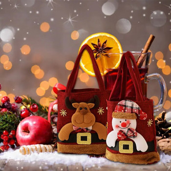 Коледна чанта Дядо Коледа Снежен човек Елен Подаръчна торбичка Детска подаръчна торбичка Торбичка за бонбони Весела Коледа Декор Ръчен пакет Нова година