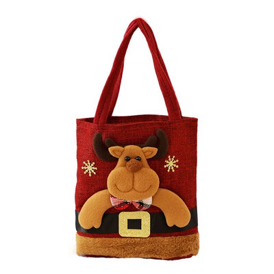 Božićna torbica Djed Mraz Snjegović Jelen Vreća za poklone Dječja darovna vrećica Vrećica za slatkiše Sretan Božić Dekor Ručni paket Nova godina