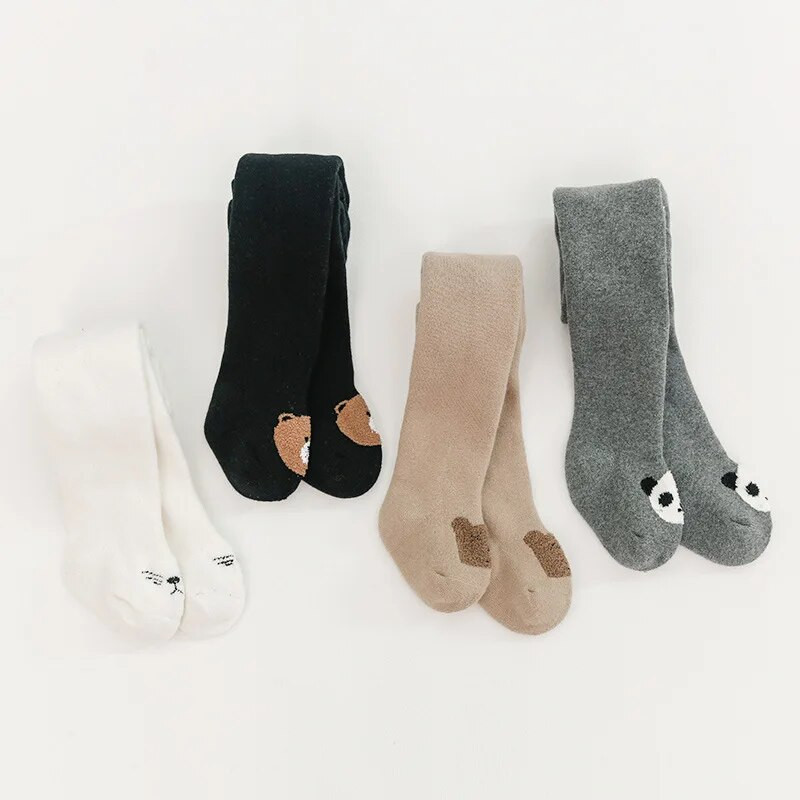 2022. Jesenske tajice za djevojčice Novorođenčad Jednobojne pamučne deblje frotirske najlonske čarape Mala djeca Tople tajice Crtani dječje zimske čarape