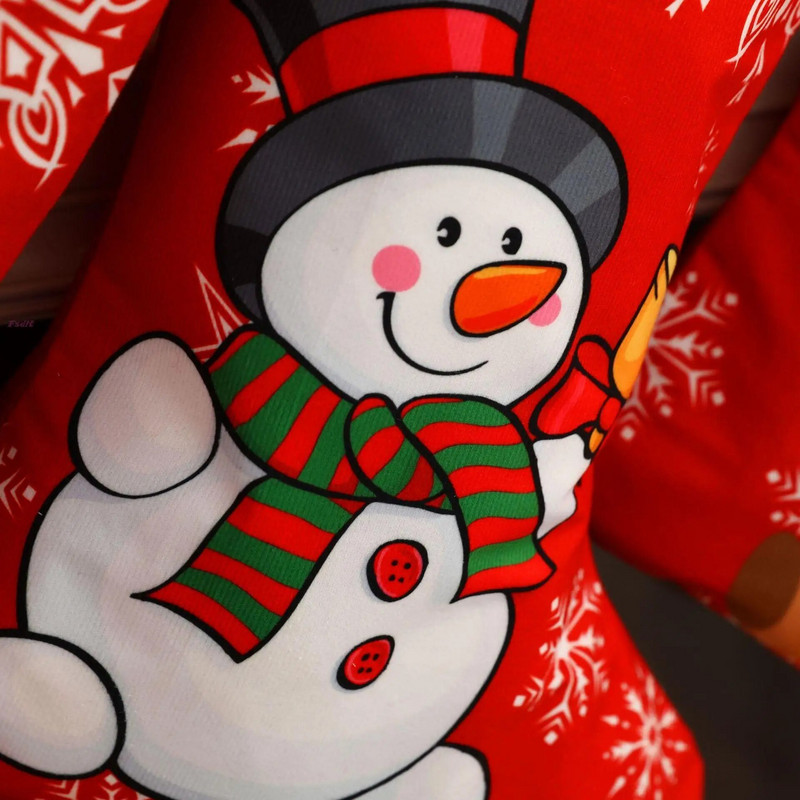 1 τεμ Χριστουγεννιάτικη κάλτσα Snowflake Μεγάλες κόκκινες χριστουγεννιάτικες κάλτσες Διακόσμηση τοίχου σπιτιού Χριστουγεννιάτικο δέντρο Τσάντα δώρου για φίλους παιδιά meias